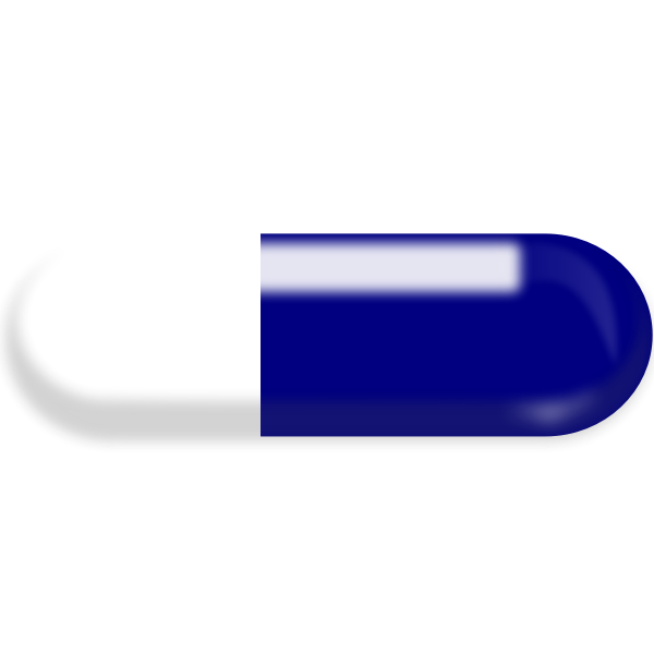 Illustration clip art of a pill