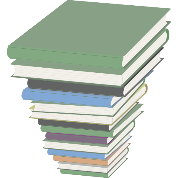 Pile of books vector image