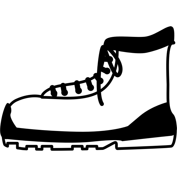 Vector illustration of an outdoor boot