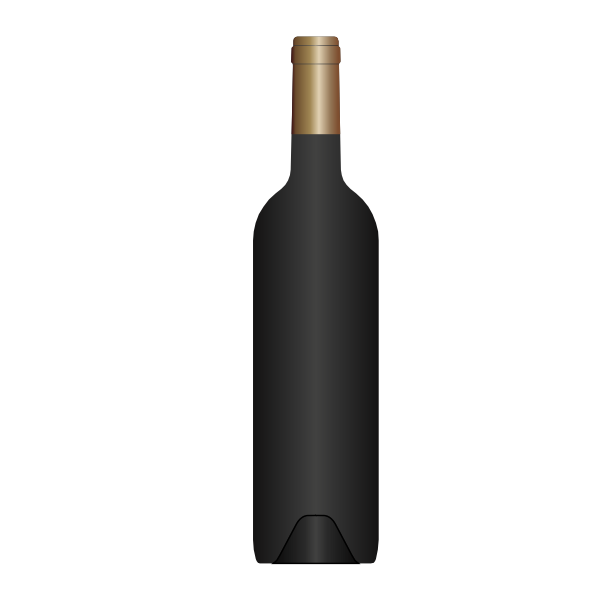 Vector graphics of black wine bottle