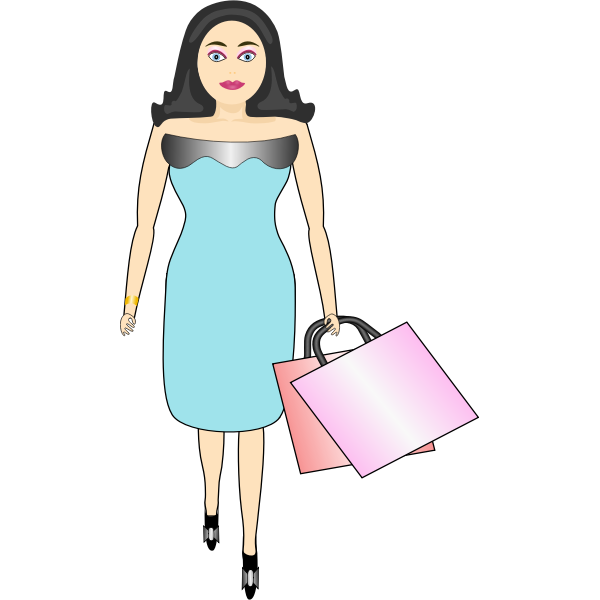 Female shopper vector image