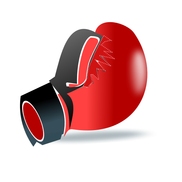 One leather boxing glove vector clip art