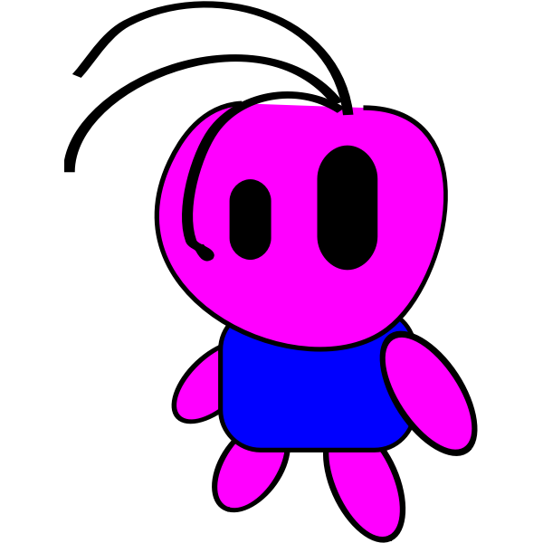 Pink kid vector