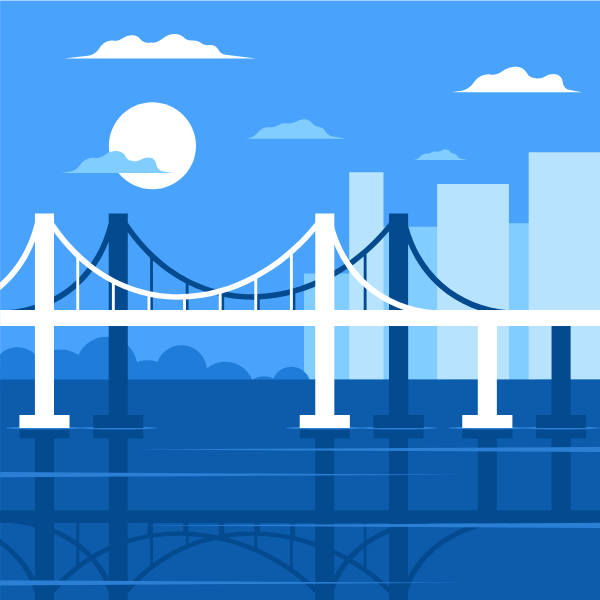 Bridge over the sea