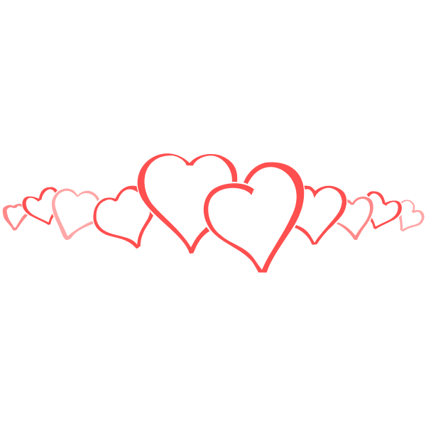 Vector selection of 10 hearts