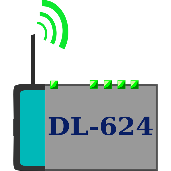 D-Link Wi-Fi router vector image