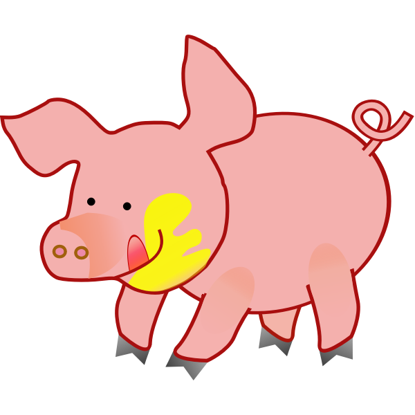 Happy piglet vector image