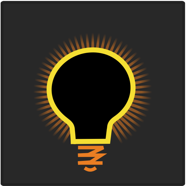 Glowing light bulb illustration