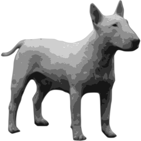 Grayscale vector image bull terrier