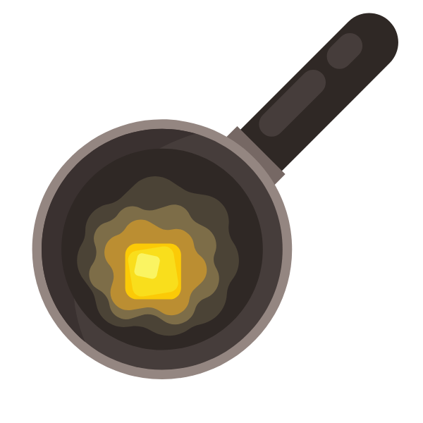 Butter in a pan