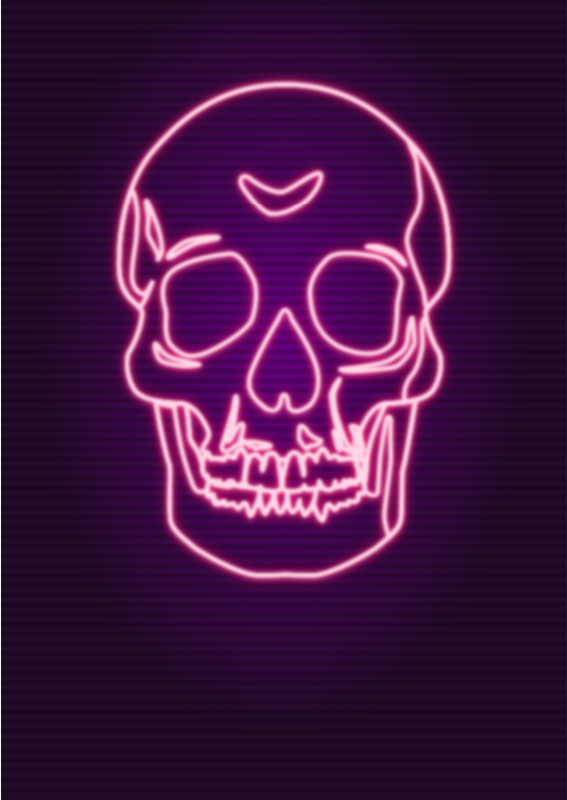 Neon skull