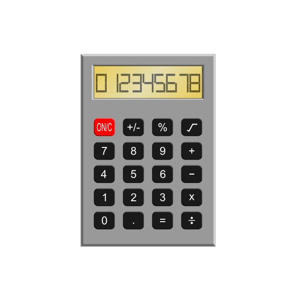 Old calculator vector illustration