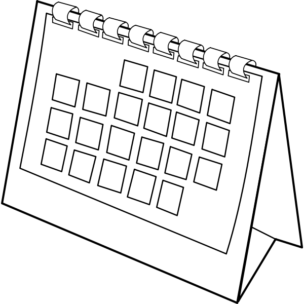 Desk calendar vector illustration