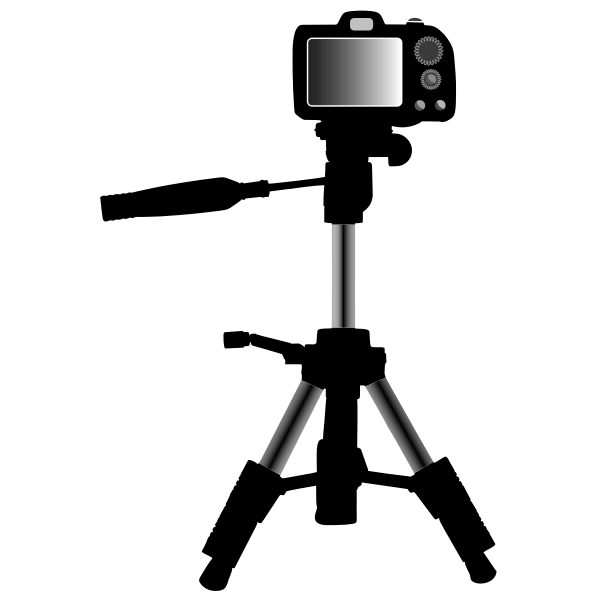 Camera on tripod