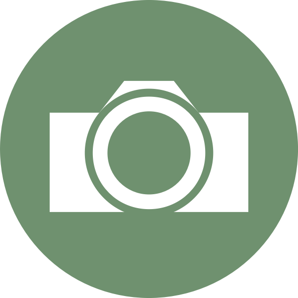 Round camera label vector clip art