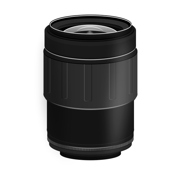 SLR camera lens 28-80mm vector image