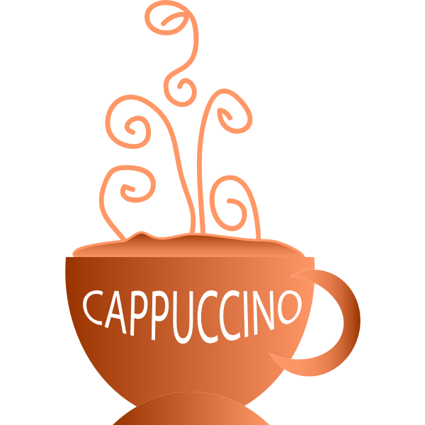 Vector image of cup of hot drink