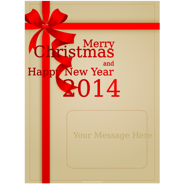 Marry Christmas and Happy New Year red themed card vector image