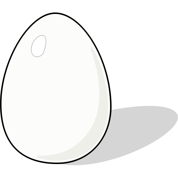 Vector illustration of a chicken egg