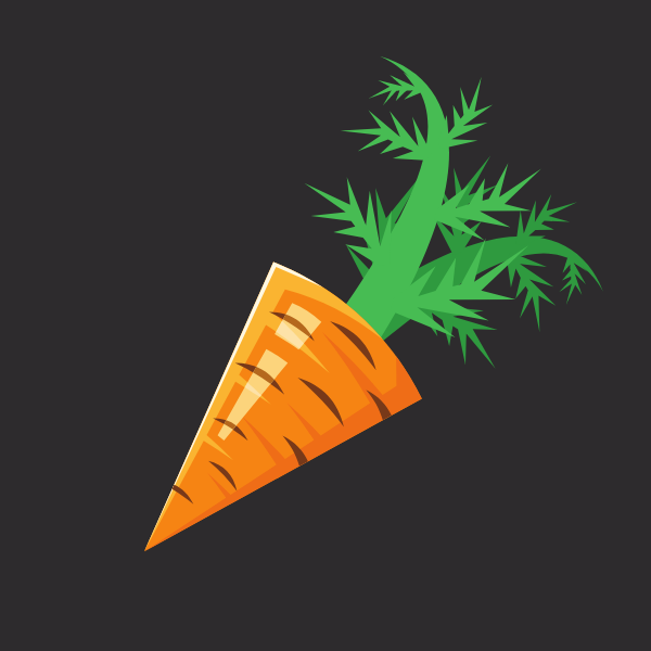 Carrot with leaves