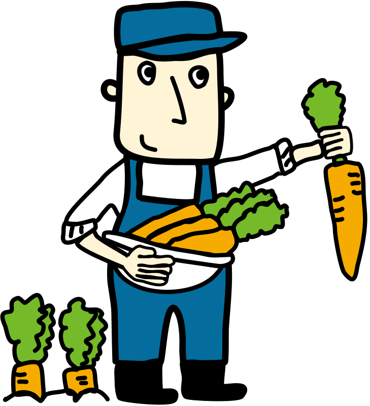 Farmer with carrots