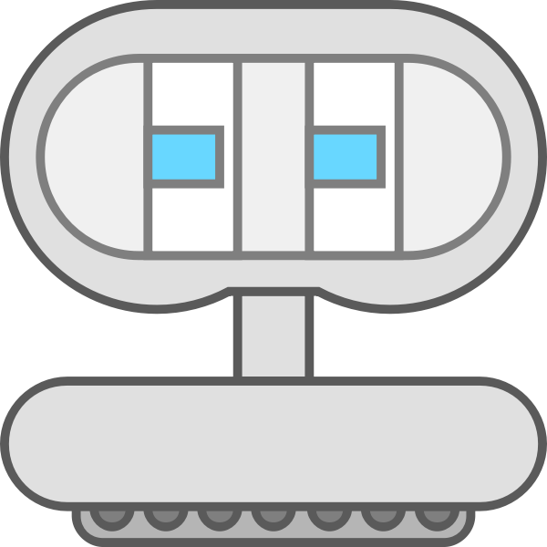 Robot icon cartoon style