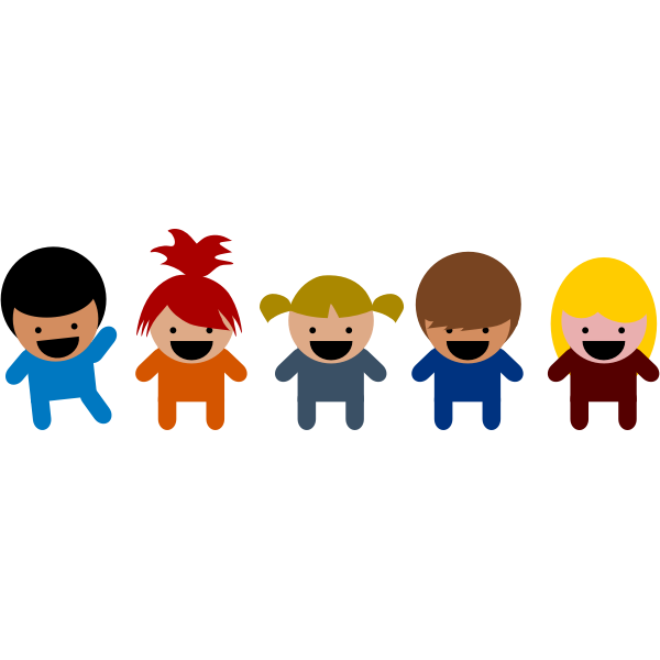 Cartoon characters kids vector graphics