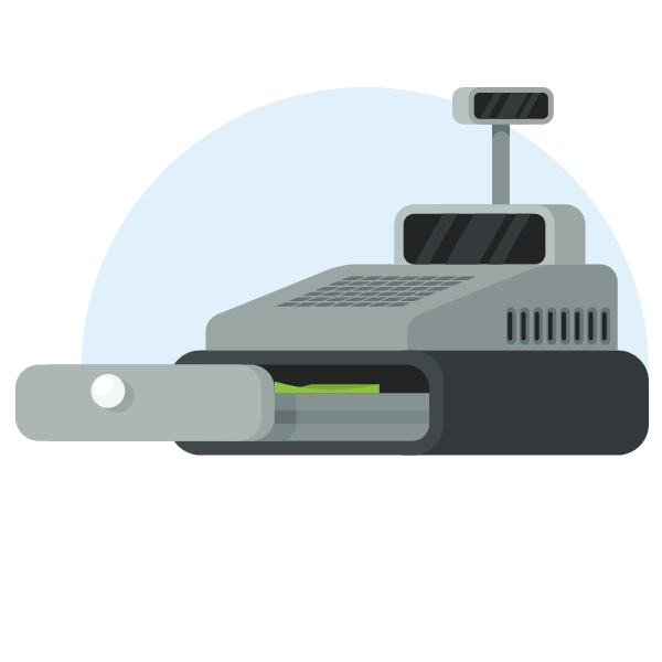 Cash register machine