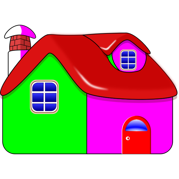 Vector graphics of colorful shiny house