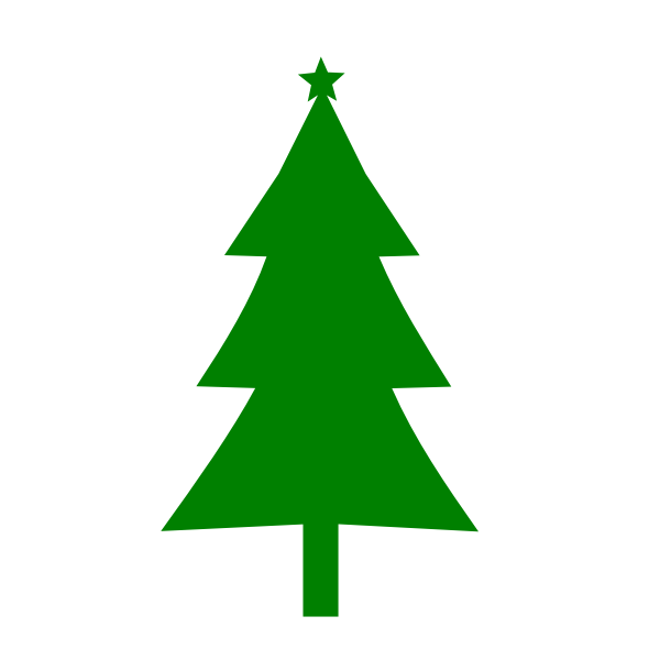 Christmas tree in green color