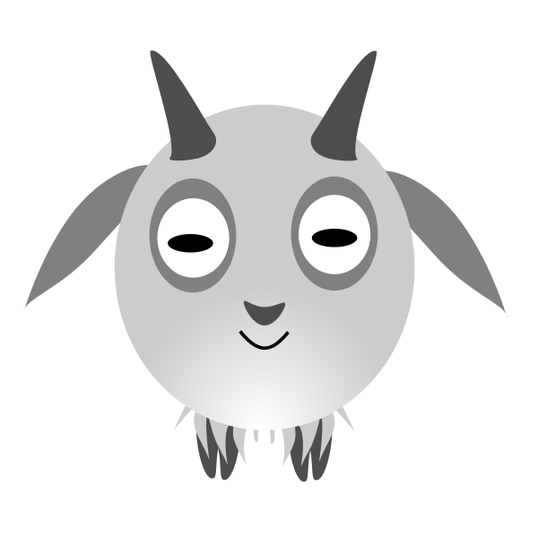 Clip art vector image of a goat