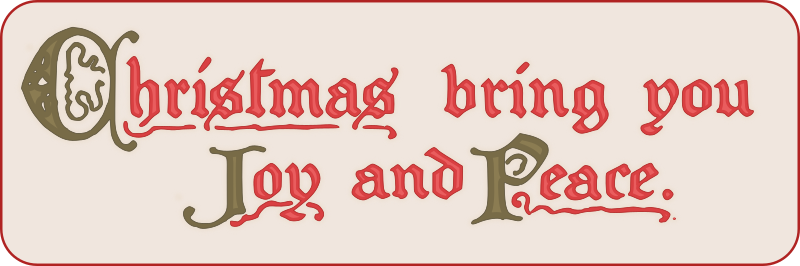 Christmas bring you Joy and Peace Banner