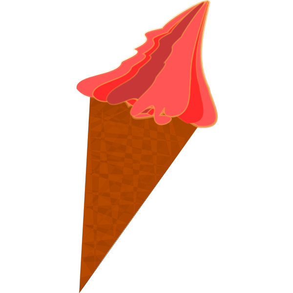 Color vector clip art of ice cream in a cone