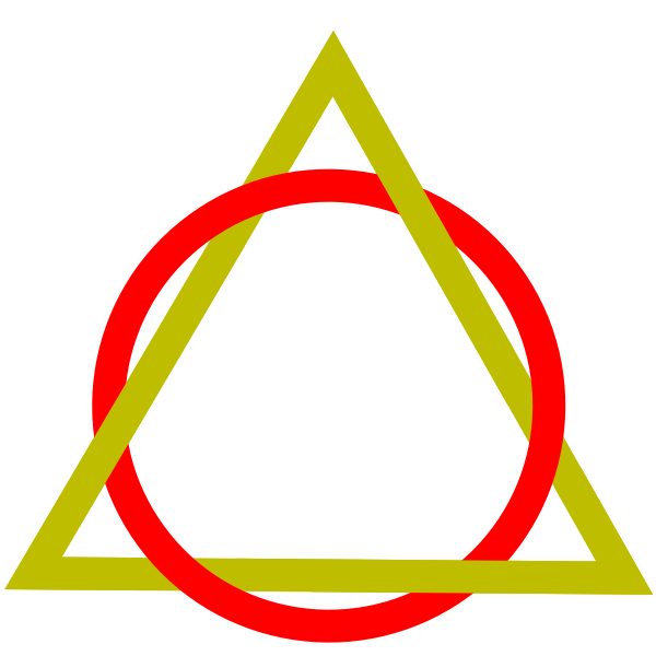 Circle and triangle