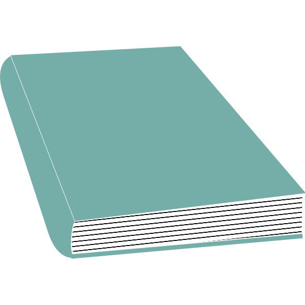 Blue closed book vector graphics