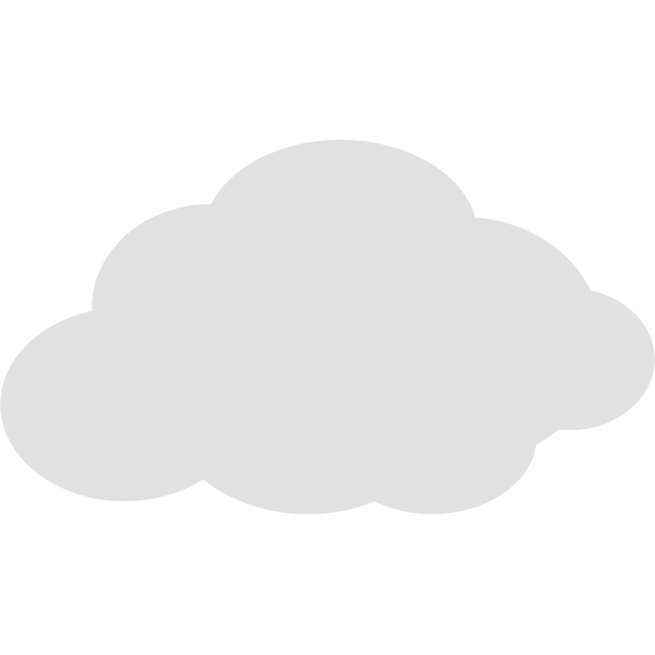 Simple grey cloud icon vector image