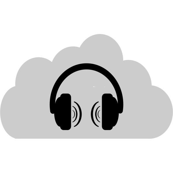 Cloud music vector illustration