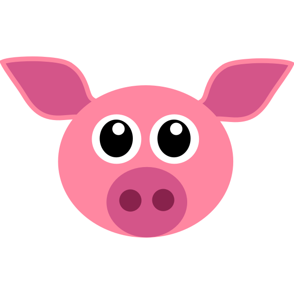 Vector image of funny piglet face