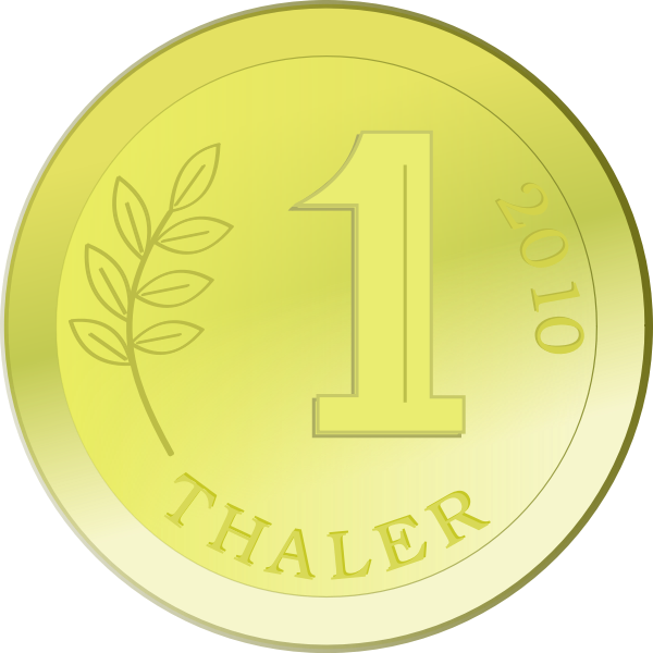 One golden coin vector