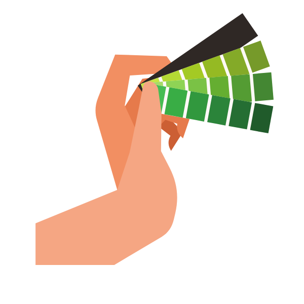 Color guide in hand