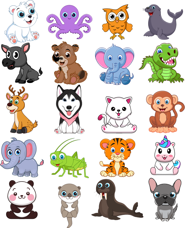 Cute animals collection