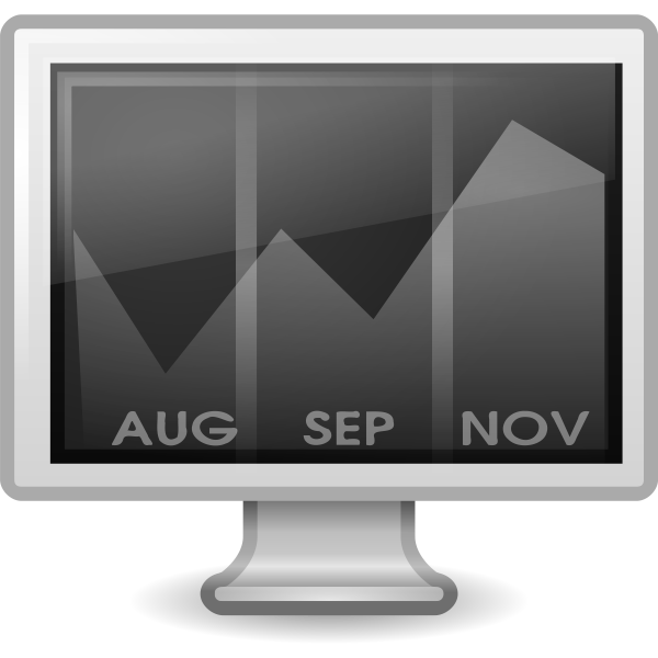 Calendar on computer screen vector image