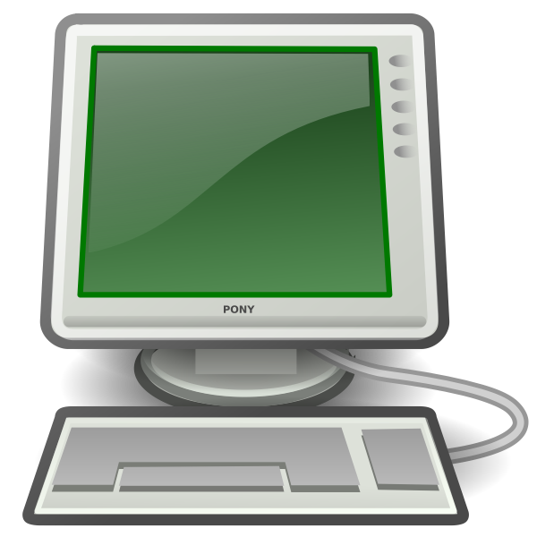 Pony green desktop computer vector image