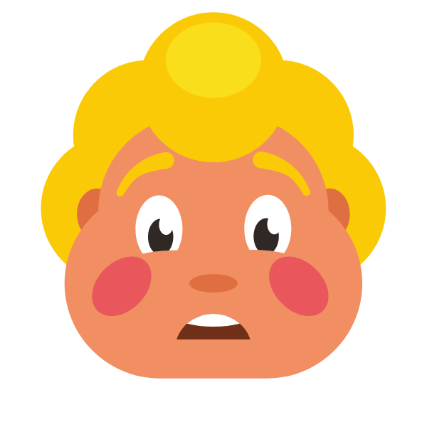 Face of confused kid