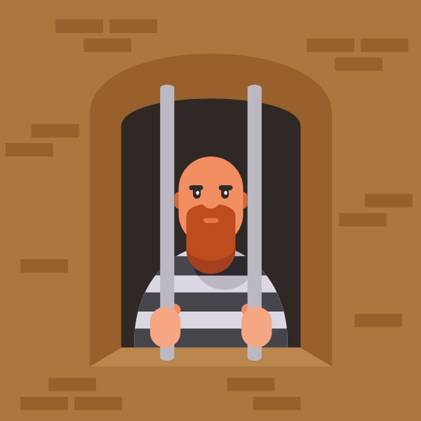 A prisoner in jail