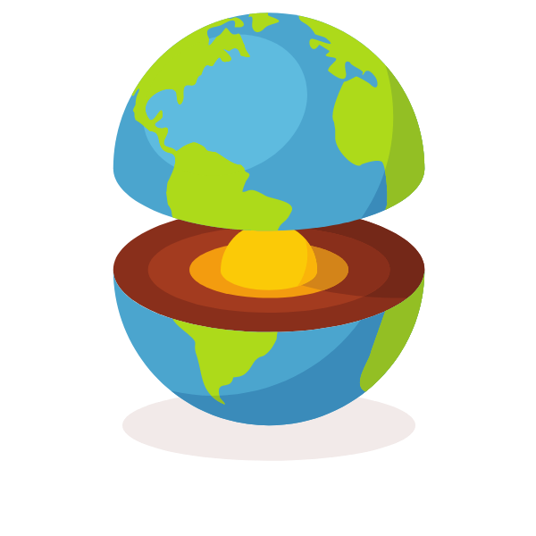 Core of the planet Earth