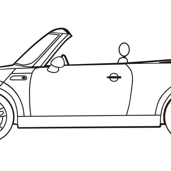 Vector graphics of mini convertible