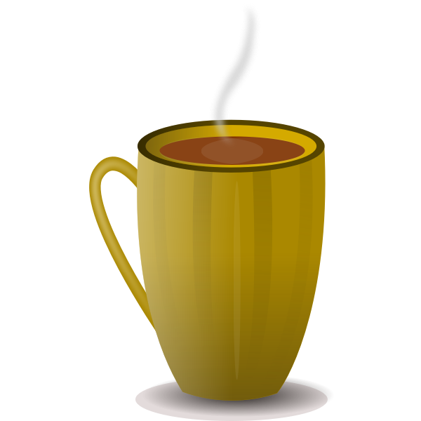 Brown coffee mug vector image