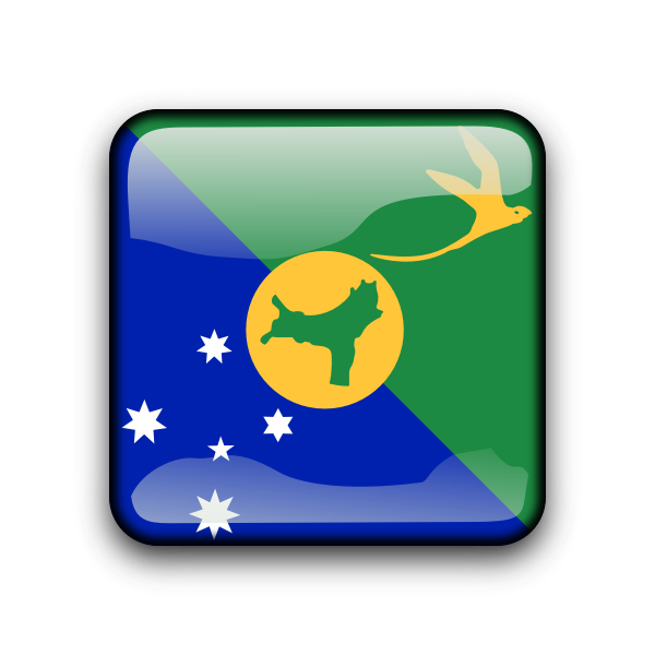 Christmas Island vector button