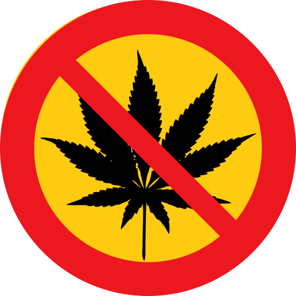 No cannabis vector clip art